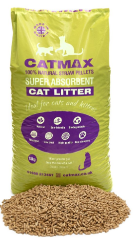 CATMAX Litter 100% natural straw pellets